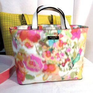 KATE SPADE JUNO SOFT FLORAL GRAINY TOTE "SO SWEET" NWOT